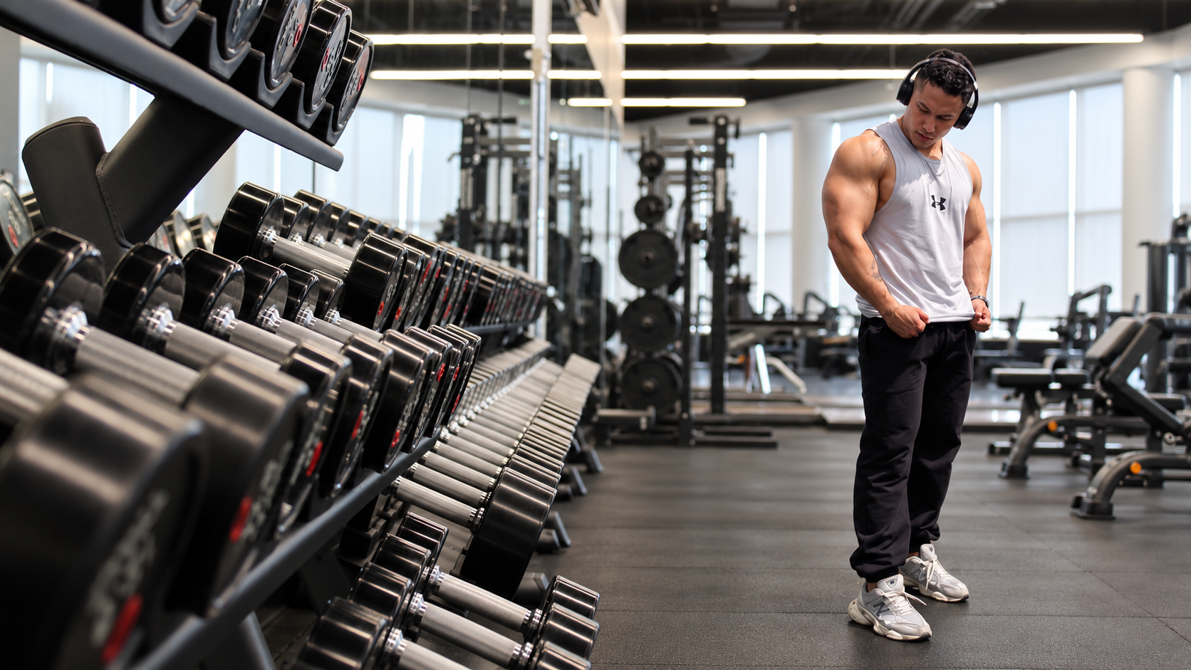 Leonardo Mosquera en el gimnasio